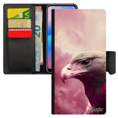 Чехол-книжка на смартфон Huawei P30 Lite французский дизайн Орел Птица Небо Utaupia