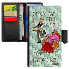 Чехол-книжка на смартфон Galaxy S10e, "Не могу - у меня фламинго!" Комикс Шутка Utaupia