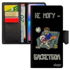 Чехол-книжка на смартфон Xiaomi Redmi 6a, "Не могу - смотрю баскетбол!" Болельщик Повод Utaupia