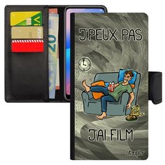 Чехол книжка на смартфон Samsung Galaxy A40, "Не могу - у меня фильм!" Телевизор Юмор Utaupia