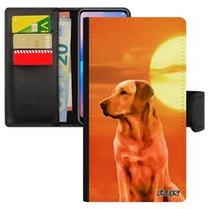 Чехол-книжка на смартфон Эпл Айфон 8 оригинальный дизайн Лабрадор Компаньон Животное Utaupia