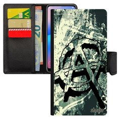 Чехол-книжка на смартфон Самсунг Галакси S8 уникальный дизайн Анархия Безвластие Anarchy Utaupia