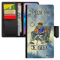 Чехол-книжка на смартфон Galaxy S8, "Не могу - играю!" Карикатура Geek Utaupia