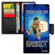 Чехол-книжка на смартфон Galaxy A40, "Не могу - у меня баскетбол!" Спорт Карикатура Utaupia