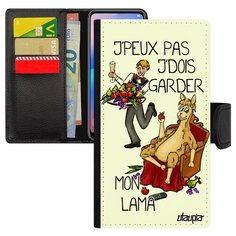 Чехол-книжка на смартфон Apple iPhone 6 6S Plus, "Не могу - у меня лама!" Карикатура Анекдот Utaupia