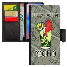 Чехол книжка на смартфон Huawei P30 Lite, "Не могу - у меня мохито!" Пародия Коктейль Utaupia