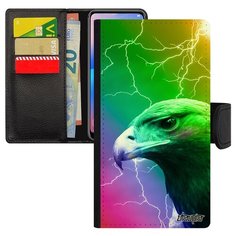 Чехол книжка на смартфон Эпл Айфон XR оригинальный дизайн Орел Царь Небо Utaupia