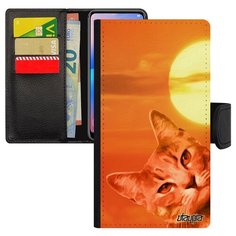 Чехол книжка на смартфон Samsung Galaxy S7 уникальный дизайн Котик Cat Кошка Utaupia