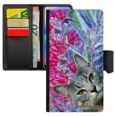 Чехол книжка на смартфон Самсунг Галакси S7 французский дизайн Котик Котенок Кот Utaupia