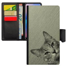 Чехол книжка на смартфон Самсунг Галакси S7 оригинальный дизайн Котик Зверь Котенок Utaupia