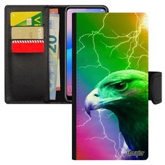 Чехол книжка на смартфон Samsung Galaxy A10 французский дизайн Орел Хищник Беркут Utaupia