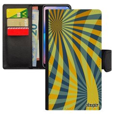 Чехол-книжка на смартфон Xiaomi mi 8 lite французский дизайн Спирали Иллюзия Полосы Utaupia