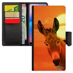Чехол книжка на смартфон Самсунг Галакси A10 оригинальный дизайн Осел Глупец Домашний Utaupia