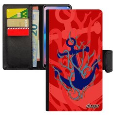 Чехол книжка на смартфон Самсунг Галакси S10Е уникальный дизайн Якорь Пират Бухта Utaupia