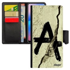 Чехол книжка на смартфон Samsung Galaxy A50 французский дизайн Анархия Anarchy Беспредел Utaupia