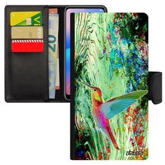 Чехол-книжка на смартфон Samsung Galaxy S8 французский дизайн Колибри Маленький Природа Utaupia