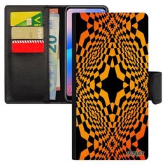 Чехол книжка на смартфон Samsung Galaxy A50 французский дизайн Иллюзия звезда Фон Utaupia