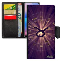 Чехол-книжка на смартфон Samsung Galaxy A50 уникальный дизайн Гороскоп Календарь Каллиграфия Utaupia