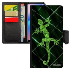 Чехол-книжка на смартфон Samsung Galaxy A40 уникальный дизайн Саламандра Огненная Salamander Utaupia