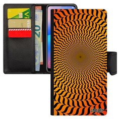 Чехол-книжка на смартфон Huawei P20 Lite уникальный дизайн Иллюзия круга Геометрический Utaupia