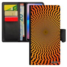 Чехол книжка на смартфон Samsung Galaxy A50 уникальный дизайн Иллюзия круга Мираж Illusion Utaupia