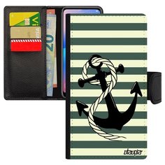 Чехол книжка на смартфон Самсунг Галакси A5 2017 уникальный дизайн Якорь Матрос Моряк Utaupia