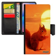 Чехол-книжка на смартфон Самсунг Галакси S8 французский дизайн Белка Белочка Бельчонок Utaupia
