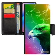 Чехол книжка на смартфон Samsung Galaxy S7 Edge оригинальный дизайн Орел Кондор Сокол Utaupia