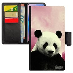 Чехол-книжка на смартфон Эпл Айфон 8 французский дизайн Большая панда Азия Детеныш Utaupia
