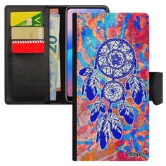Чехол-книжка на смартфон Xiaomi Redmi 6a оригинальный дизайн Ловец снов Талисман Символ Utaupia