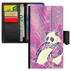 Чехол книжка на смартфон Xiaomi Redmi note 6 Pro французский дизайн Панда Китайский Большая Utaupia