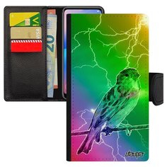 Чехол книжка на смартфон Apple iPhone XR оригинальный дизайн Воробей Птица Воробышек Utaupia