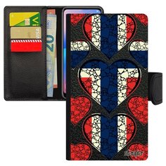 Чехол книжка на смартфон Samsung Galaxy A5 2017, "Флаг Норвегии с сердцем" Государственный Utaupia