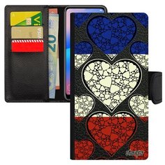 Чехол-книжка на смартфон P20 Lite, "Флаг Франции с сердцем" Патриот Туризм Utaupia