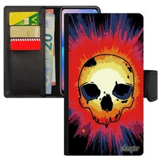 Чехол книжка на смартфон Apple iPhone XS французский дизайн Череп Death Мертвец Utaupia