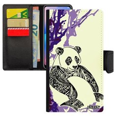 Чехол книжка на смартфон Xiaomi Redmi note 6 Pro оригинальный дизайн Панда Медведь Panda Utaupia
