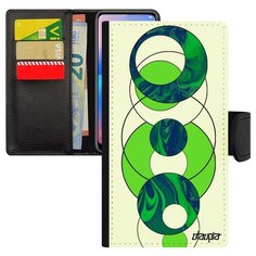 Чехол книжка на смартфон Самсунг Галакси S7 оригинальный дизайн Круги Сфера Круг Utaupia