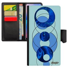 Чехол книжка на смартфон Samsung Galaxy S7 французский дизайн Круги Рисунок Структура Utaupia