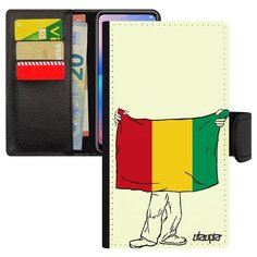 Чехол-книжка на смартфон Apple iPhone 7 Plus, "Флаг Гвинеи с руками" Патриот Путешествие Utaupia