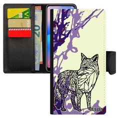 Чехол-книжка на смартфон Самсунг Галакси S8 французский дизайн Лиса Зверь Лис Utaupia