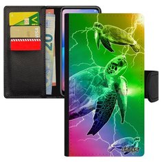 Чехол книжка на смартфон Xiaomi mi 8 lite уникальный дизайн Черепаха Наземная Морская Utaupia