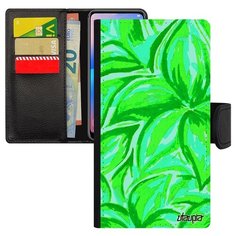 Чехол-книжка на смартфон Самсунг Галакси A5 2017 оригинальный дизайн Цветочный узор Акварель Utaupia