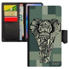 Чехол книжка на смартфон Apple iPhone X оригинальный дизайн Слон Elephant Мудрый Utaupia