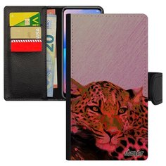 Чехол книжка на смартфон Самсунг Галакси S10Е французский дизайн Леопард Ягуар Барс Utaupia