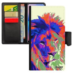 Чехол книжка на смартфон Apple iPhone 7 Plus уникальный дизайн Лев Африка Самец Utaupia