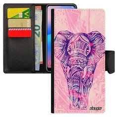 Чехол книжка на смартфон Samsung Galaxy A10 оригинальный дизайн Слон Африканский Elephant Utaupia