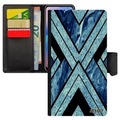 Чехол-книжка на смартфон Самсунг Галакси S10Е французский дизайн Х-орнамент Иллюзия Типи Utaupia