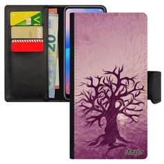 Чехол книжка на смартфон Самсунг Галакси S7 Эйдж оригинальный дизайн Дерево жизни Лес Символ Utaupia