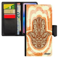 Чехол книжка на смартфон Самсунг Галакси S8 французский дизайн Рука Фатимы Тора Оберег Utaupia