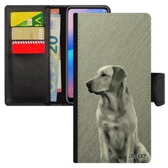Чехол книжка на смартфон Samsung Galaxy A50 уникальный дизайн Лабрадор Поводырь Ретривер Utaupia